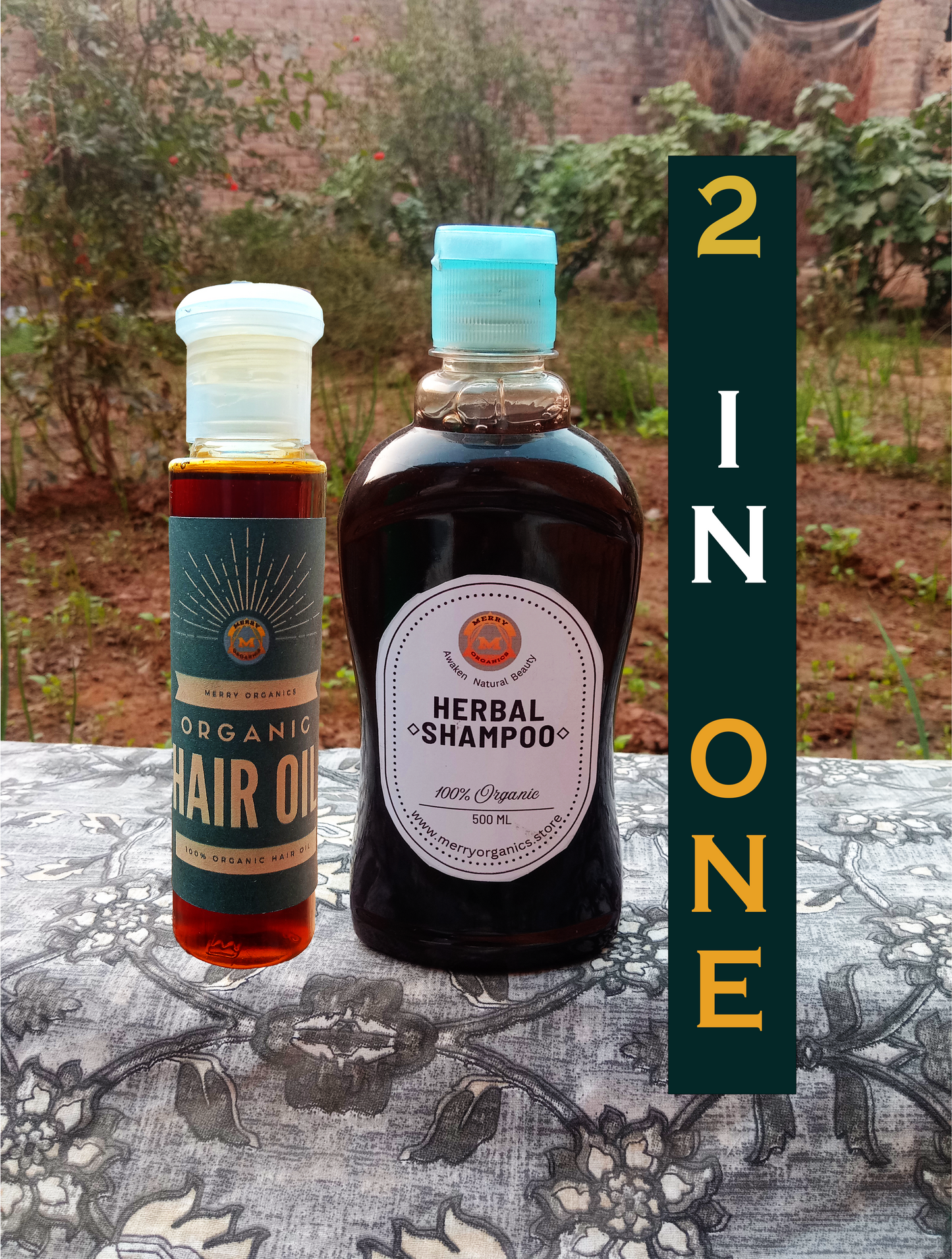 Combo Deal Pack | Herbal Shampoo 500ml & Organic Hair Oil 100ml